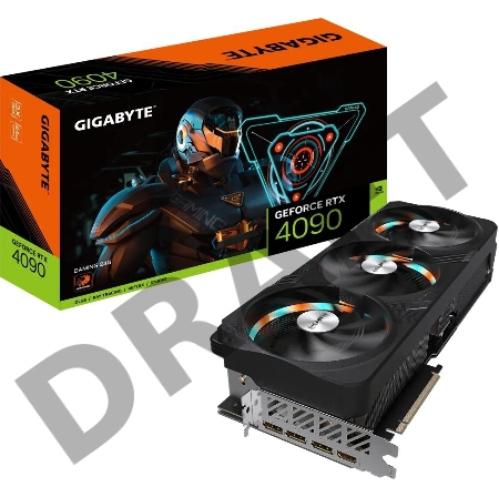Видеокарта Gigabyte PCI-E 4.0 GV-N4090GAMING-24GD NVIDIA GeForce RTX 4090 24576Mb 384 GDDR6X 2520/21000 HDMIx1 DPx3 HDCP Ret