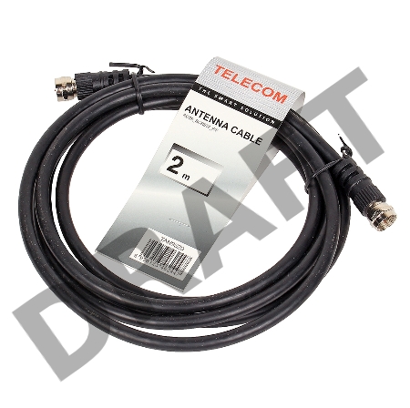 Кабель Telecom Кабель соединительный (TAN9520-2M) антенный RG59 F-male--F-male 2м 6926123462447