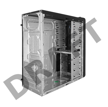 Корпус Miditower Exegate UN-603 Black, ATX, <UN500, 120mm> 2*USB, Audio