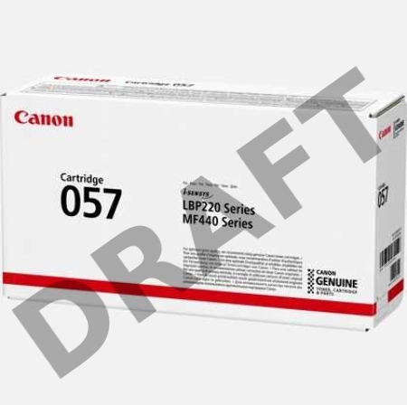 Тонер-картридж Canon 057 черный для MF449x/MF446x/MF445dw/MF443dw, LBP225x/LBP226dw/LBP223dw 3100 стр