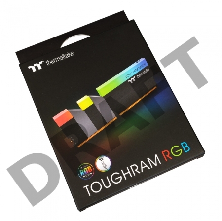 Оперативная память Thermaltake 16GB DDR4 3200 DIMM TOUGHRAM RGB Black Gaming Memory Non-ECC, CL16, 1.35V, Heat Shield, XMP 2.0, Kit (2x8GB), RTL