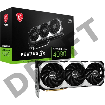 Видеокарта MSI PCIE16 RTX4090 24GB RTX 4090 VENTUS 3X 24G