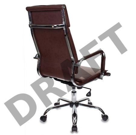 Кресло руководителя Бюрократ CH-993/brown коричневый искусственная кожа крестовина хромированная