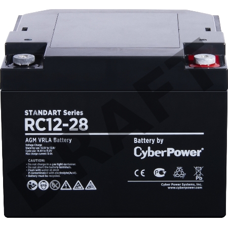 Батарея SS CyberPower RC 12-28 / 12 В 28 Ач Battery CyberPower Standart series RC 12-28 / 12V 28 Ah