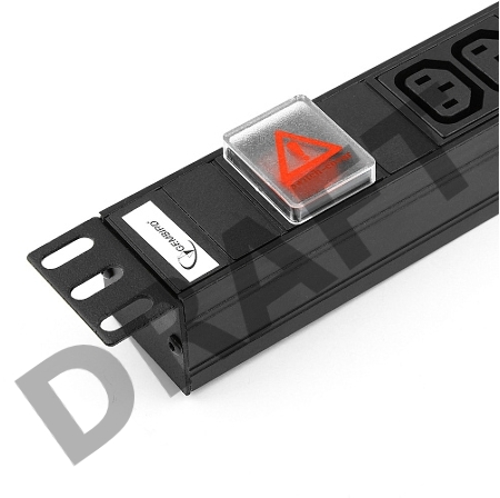 Блок Gembird EHB8-4, 1 вход С14/ 8 выходов C13, с защитой для 19