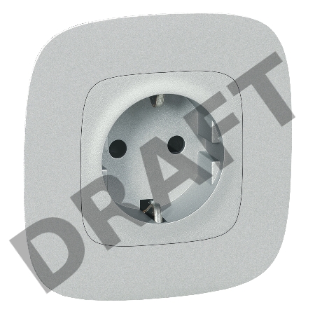 Силовая розетка Valena IN'MATIC. 2К+З 16А 250В с защитными шторками. Безвинтовые зажимы. 