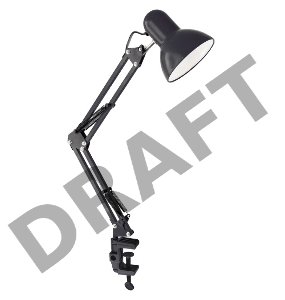 Ultraflash UF-312P С02 черный (Светильник настольный,230V 60W)