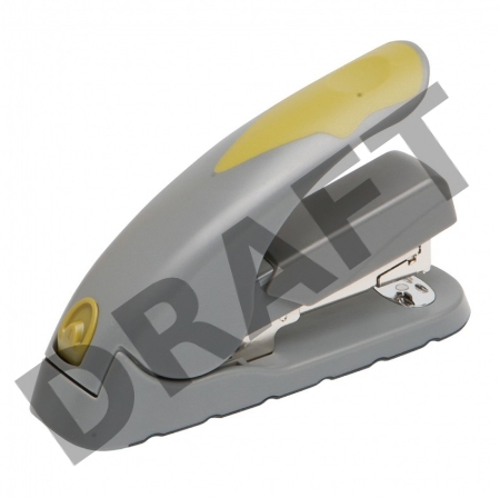 Степлер настольный Kw-Trio 5618GR/GREEN Soft-Touch 24/6 24/8 26/6 26/8 (40листов) снижение усилия серый/зеленый 100скоб