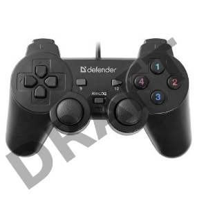 Геймпад DEFENDER Omega USB, Проводной геймпад, 12 кнопок, 2 стика 64247