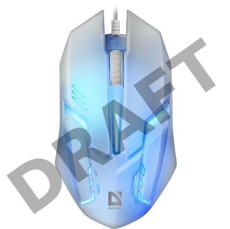 Мышь проводная Defender Cyber MB-560L [52561] {, 7 цветов, 3 кнопки,1200dpi, белый}