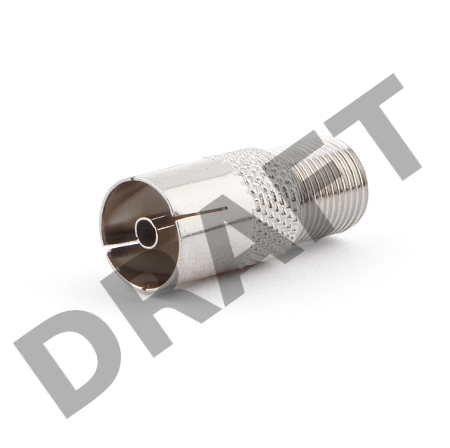 Переходник Cablexpert APL-FTVF-01, F (мама) / TV (мама), блистер