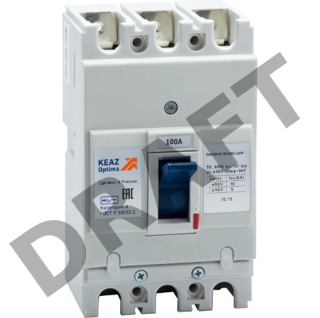 Выключатель авт. OptiMat E100L100 УХЛ3 КЭАЗ 100008