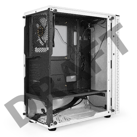 Корпус Miditower ExeGate Mistery Z4-NPX600 White (ATX, БП 600NPX с вент. 12см, 2*USB+1*USB3.0, HD аудио, белый, вент. 12 см с RGB подсветкой, пылевые фильтры, боковая панель - закаленное стекло)