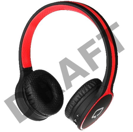 Наушники Qumo Accord 3 (BT-0020) Черно-красный, накладная,  Bluetooth 4.2, 300  мА-ч, до 6х часов в режиме разговора[21946]