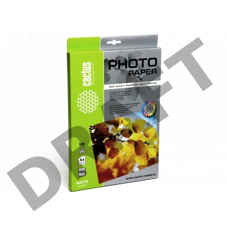 Фотобумага Cactus CS-MA4140100 A4/140г/м2/100л. матовая для струйной печати