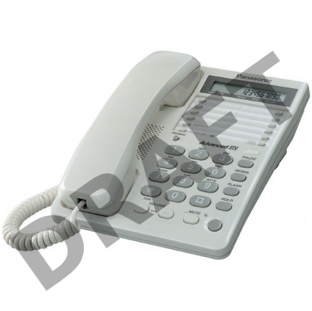 Телефон Panasonic KX-TS2362RUW (белый) {16зн ЖКД, однокноп.набор 20 ном.}