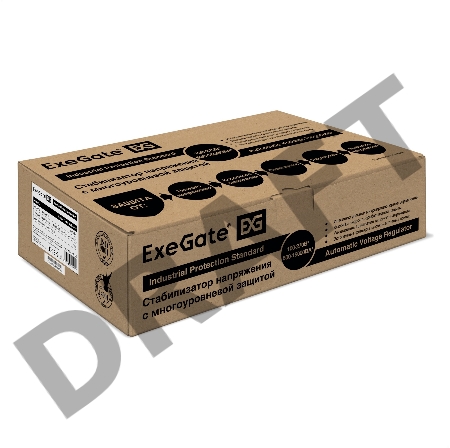 Стабилизатор напряжения ExeGate Master Turbo AVS-5000 (5000ВА, 100-265В, цифр. индикация вход/вых. напряжения, 220В±8%, КПД 98%, 5 уровней защиты, задержка, усиленный метал.корпус, клем.колодка, RTL)