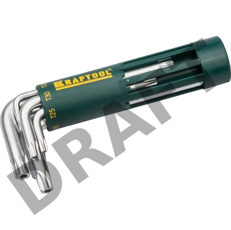 Набор ключей KRAFTOOL 27433-1_z01  expert корот. cr-mo сталь держ.-рук. t10-t50.8 пред