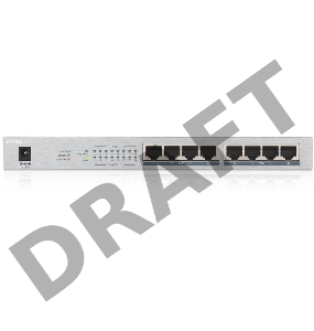 Коммутатор Zyxel GS1008HP Switch PoE +, 8xGE PoE +, tabletop, metal, silent, budget PoE 60 W