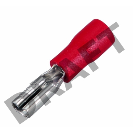 Клемма плоская REXANT, изолированная гнездо - 3.8 мм, 0.5-1.5 мм², (РПи-м 1.5-(2.8) / РПИм 1,25-250 / FDD1.25-110(5)), в упак. 10 шт.