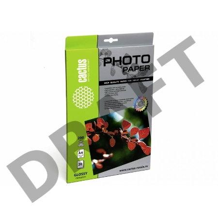 Фотобумага Cactus CS-GA420020 глянцевая А4 200 г/м2 20 листов