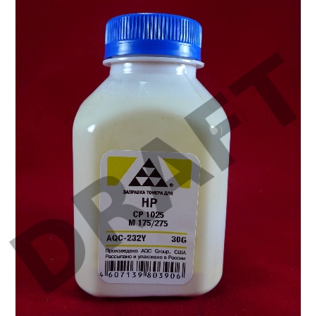 Тонер HP CP 1025/M 175/275 Yellow, (фл.30г.) AQC фас. Россия