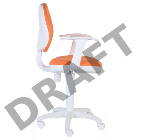 Кресло Бюрократ CH-W356AXSN/15-75 оранжевый 15-75 колеса белый/оранжевый (пластик белый)