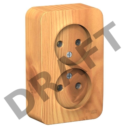 Розетка 2-м ОП BLANCA 16А 250В без шторок без заземл. изол. пласт. ясень SchE BLNRA000215