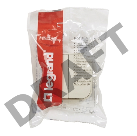 Выключатель Quteo 10A 2-клав., сл. кость Quteo Выключатель 10A 2-клав., сл. кость