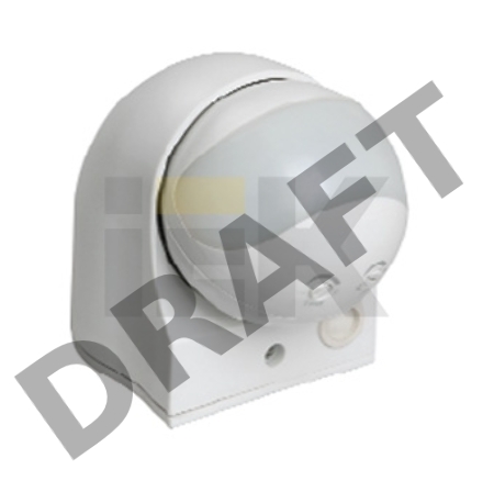 Детектор движения ДД 010 1100Вт угол. обз. 180град. IP44 бел. ИЭК LDD10-010-1100-001