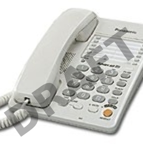 Телефон Panasonic KX-TS2363RUW (белый) {однокноп.набор 20 ном., спикерфон, автодозвон}