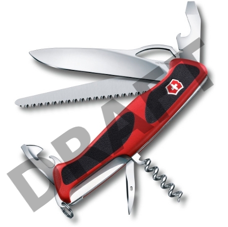 Нож перочинный Victorinox RangerGrip 79 (0.9563.MC) 130мм 12функций красный/черный карт.коробка