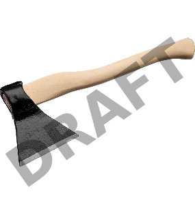 Топор кованый с прямым лезвием, Россия, 1,4кг [2069-14_z01]