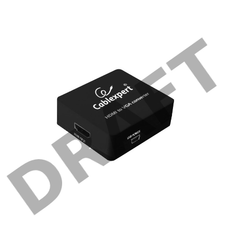 Переходник Gembird\Cablexpert Конвертер HDMI->VGA, t DSC-HDMI-VGA-001, HD19FxHD15F (DSC-HDMI-VGA-001)
