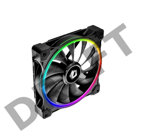 Вентилятор ID-COOLING ZF-14025-ARGB 140x140x25мм (60шт./кор, Пульт управления, PWM, Low Noise, резиновые углы, Addresable RGB, 800-1600об/мин)  BOX