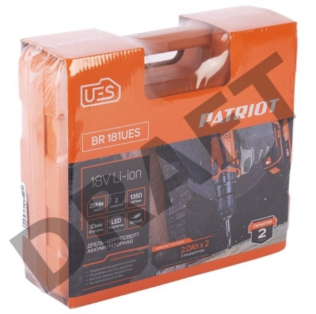 Дрель-шуруповерт Patriot BR 181UES аккум. патрон:быстрозажимной (кейс в комплекте)