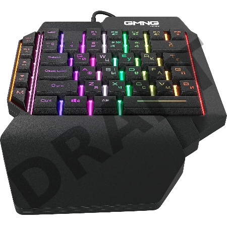 Игровой блок Оклик GMNG 705GK черный USB for gamer LED (подставка для запястий)