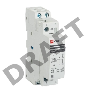 Контактор модульный КМ 25А NО+NC (1 мод.) EKF km-1-25-11