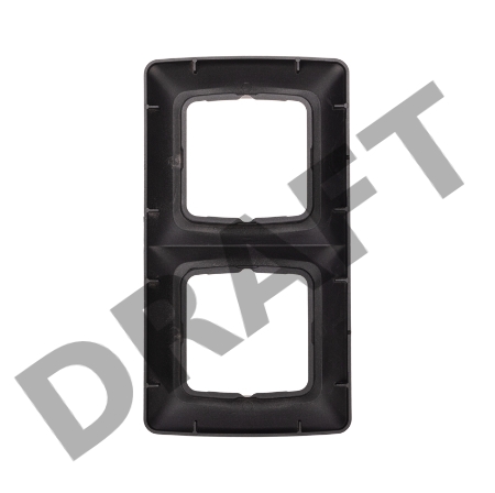 Рамка 2-я DEA горизонтальная Черный Металлик KRANZ