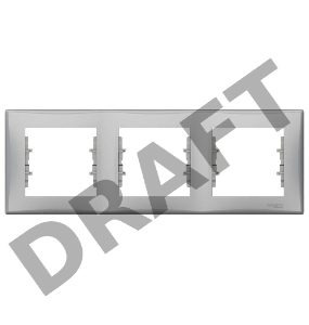 Рамка 3-м Sedna горизонт. алюм. SchE SDN5800560