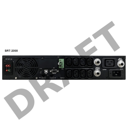 Источник бесперебойного питания Powercom Smart King RT SRT-2000A LCD 1800Вт 2000ВА черный