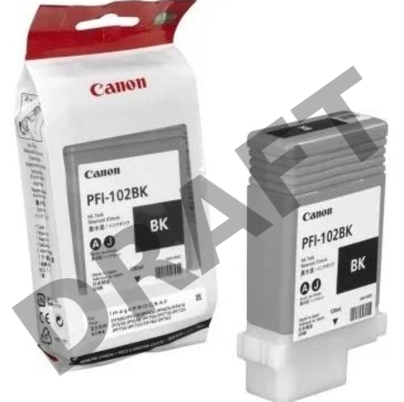 Картридж струйный Canon PFI-102Bk (0895B001) черный, 130 мл., для iPF605, iPF610, iPF650, iPF655, iPF710, iPF750, iPF755, LP17, iPF510