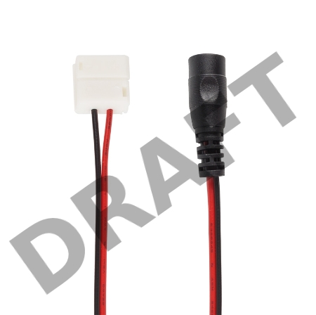 Коннектор питания с джеком для одноцветных светодиодных лент с влагозащитой шириной 10 мм LAMPER