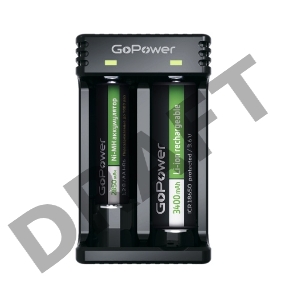 З/У для аккумуляторов GoPower LiCharger 4 Ni-MH/Ni-Cd/Li-ion/IMR 2 слота (1/100)