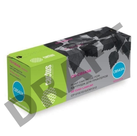 Тонер Картридж Cactus CS-CB543A пурпурный для HP Color LaserJet CP1215/1515/CM1312 (1400стр.)