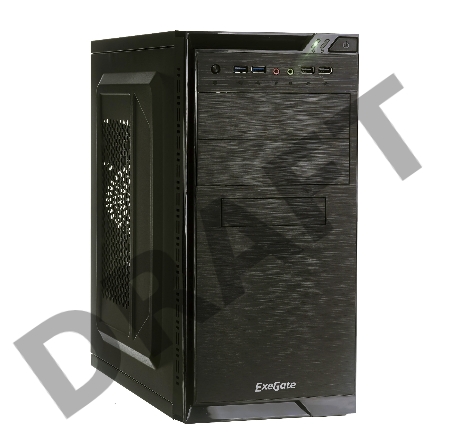 Корпус Minitower Exegate EX272745RUS QA-412U Black, mATX, <XP400, Black, 120mm>, 2*USB+2*USB3.0, Audio