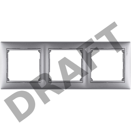 Рамка 3-м Valena горизонт. алюм. Leg 770153