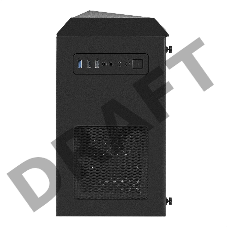 Корпус Minitower ExeGate Mistery R2-NPX500 (mATX, БП 500NPX с вент. 12 см, 2*USB+1*USB3.0, аудио, черный, 1 вент. 12см с RGB подсветкой и полоса на передней панели, боковая панель - закаленное стекло)