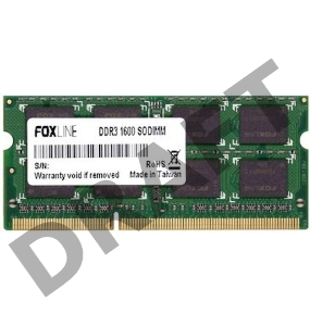 Модуль памяти Foxline SO-DIMM DDR3L 8GB  1600  CL11  (512*8) 1.35V