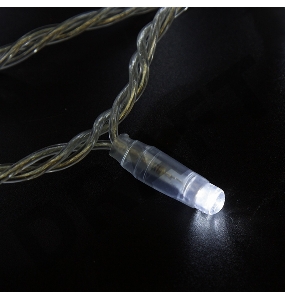 Гирлянда Нить 10м, с эффектом мерцания, прозрачный ПВХ, 24В, цвет: Белый